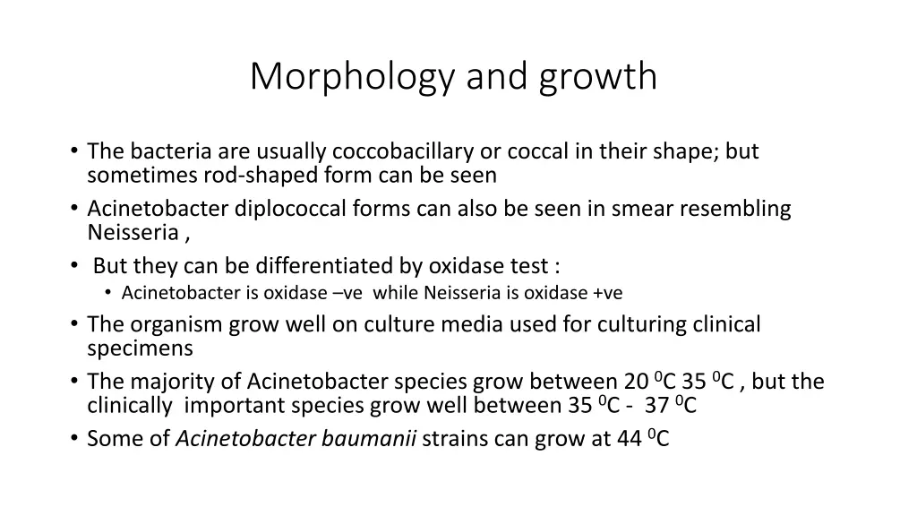 morphology and growth