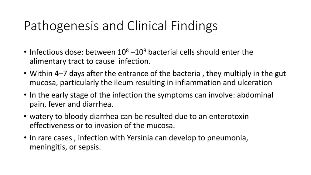 pathogenesis and clinical findings