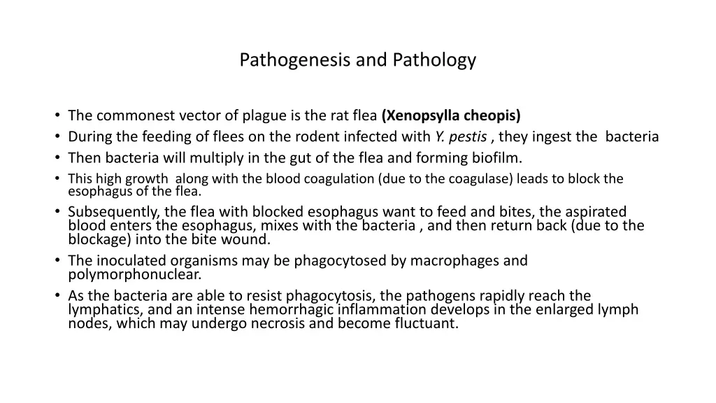 pathogenesis and pathology