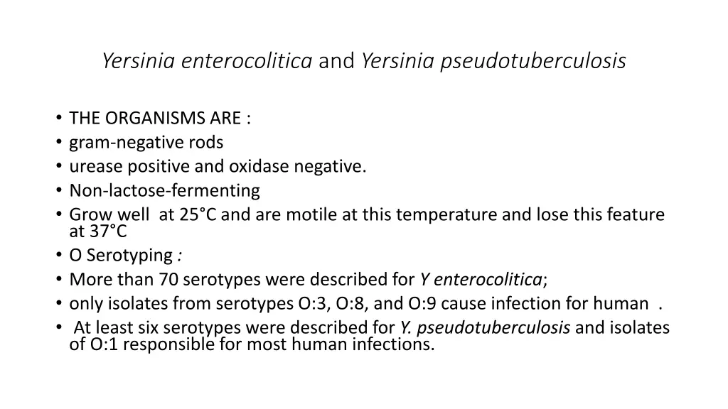 yersinia enterocolitica and yersinia