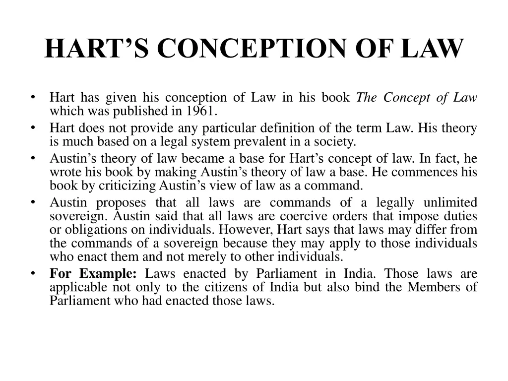 hart s conception of law