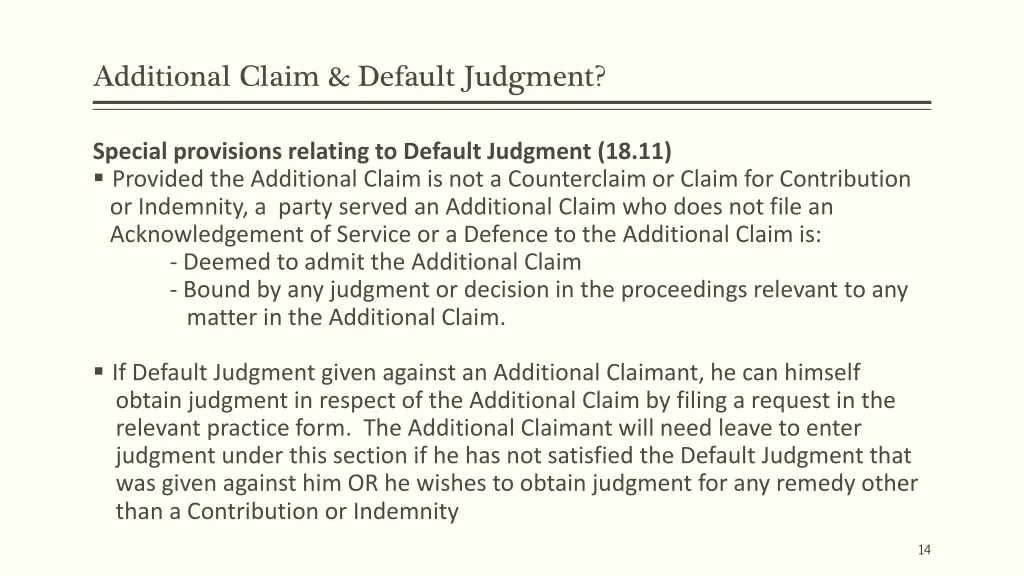 additional claim default judgment