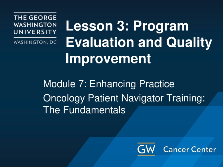 lesson 3 program evaluation and quality