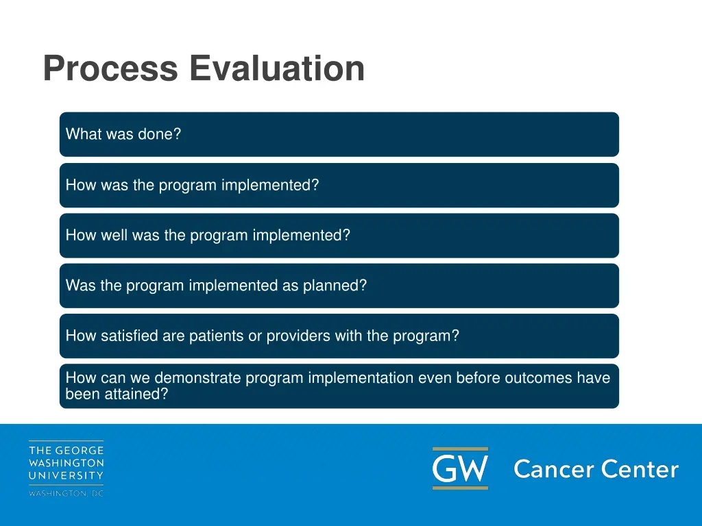 process evaluation