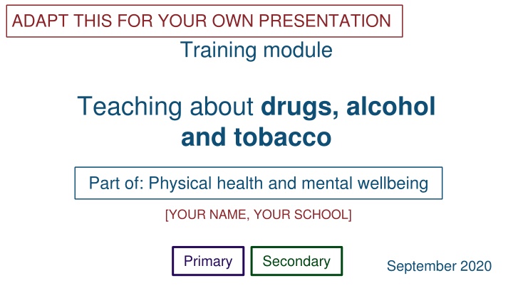 adapt this for your own presentation training