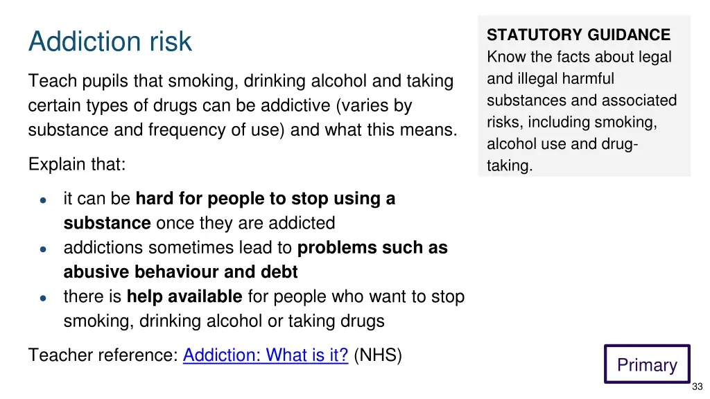 addiction risk