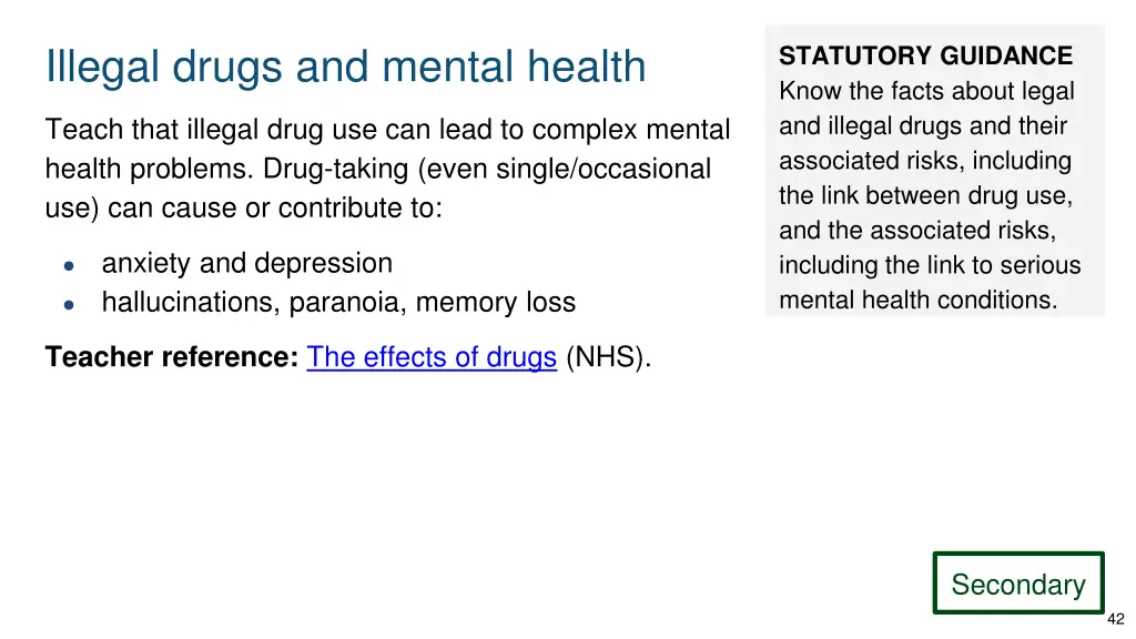 illegal drugs and mental health