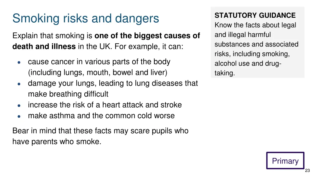 smoking risks and dangers