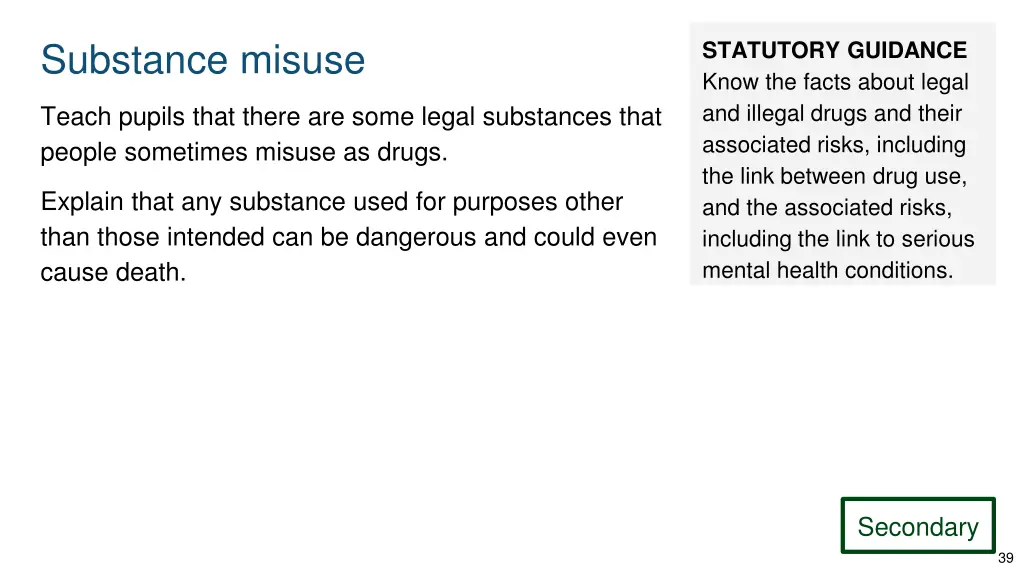 substance misuse