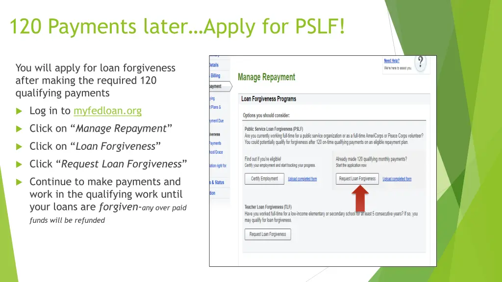 120 payments later apply for pslf