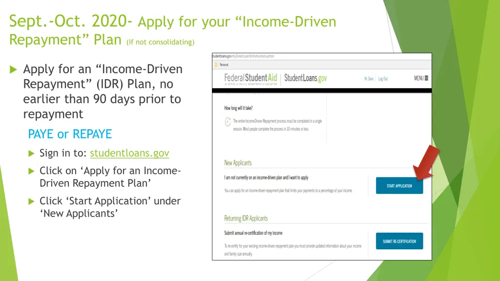 sept oct 2020 apply for your income driven