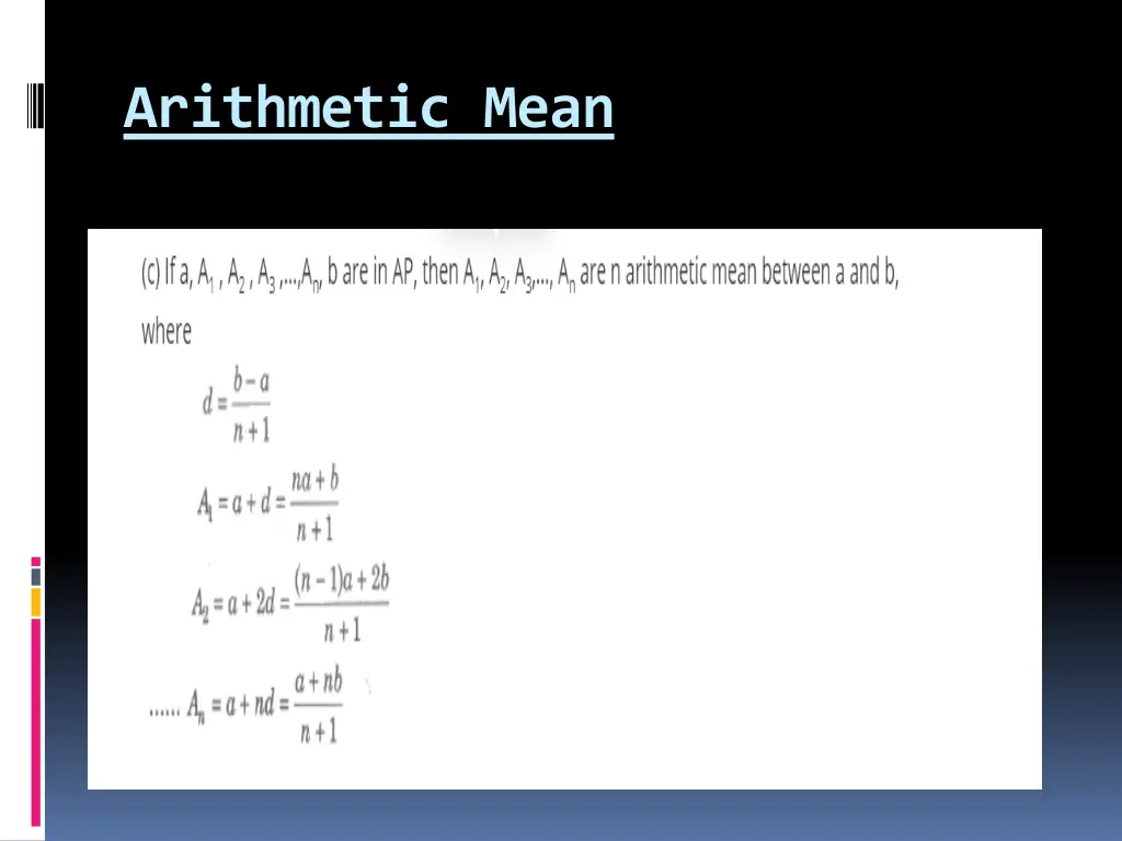 arithmetic mean 1