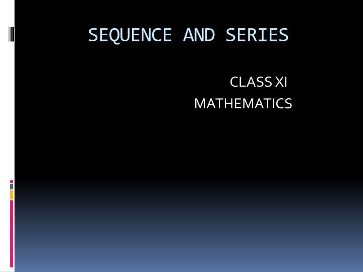 sequence and series