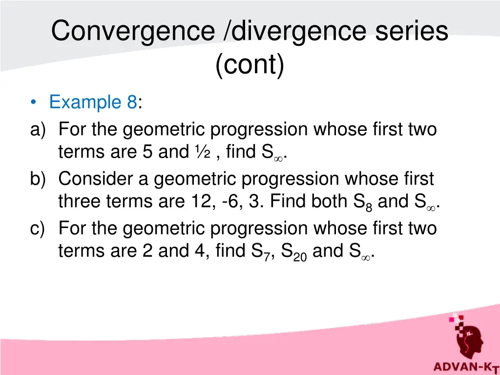 convergence divergence series cont 1