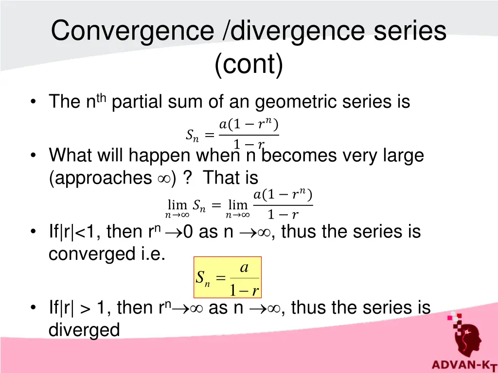 convergence divergence series cont