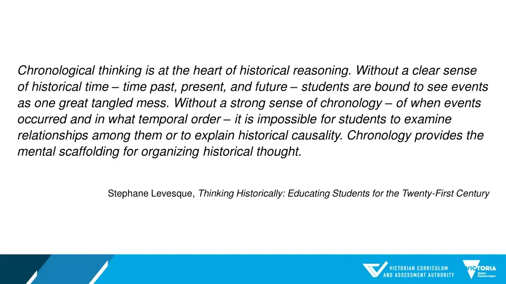 chronological thinking is at the heart