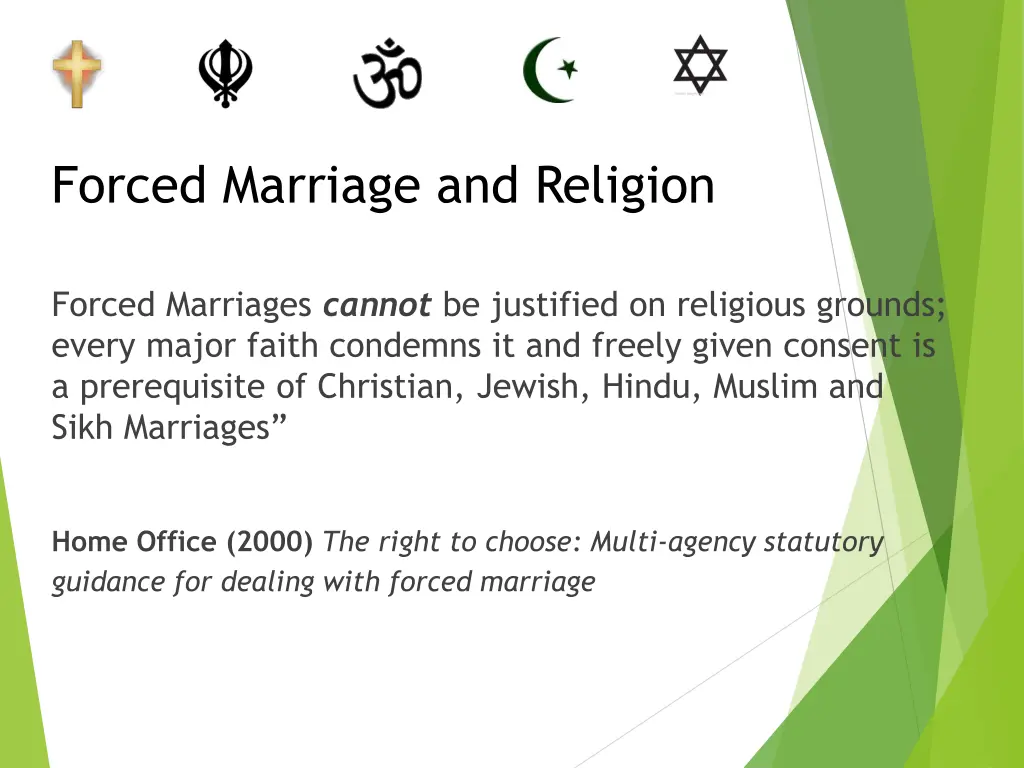 forced marriage and religion