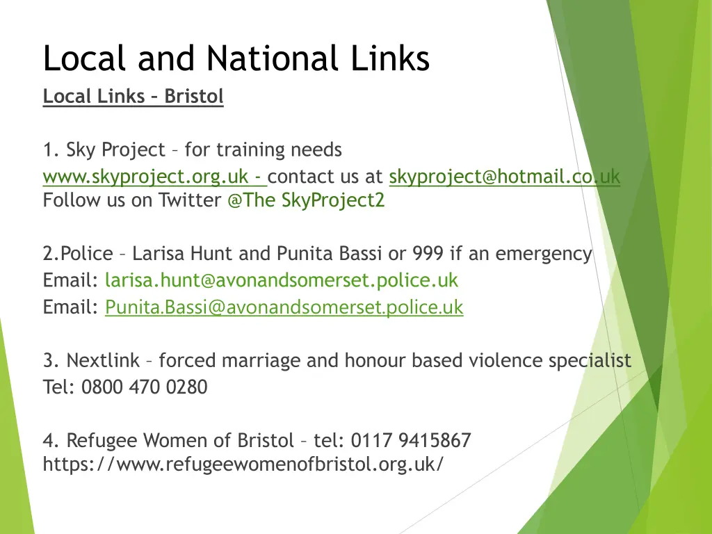 local and national links local links bristol