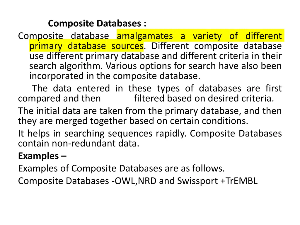 composite databases composite database