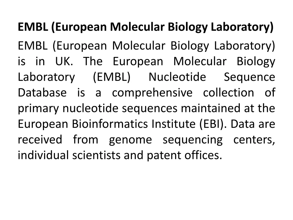 embl european molecular biology laboratory embl