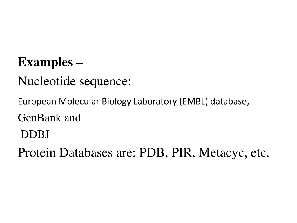 examples nucleotide sequence