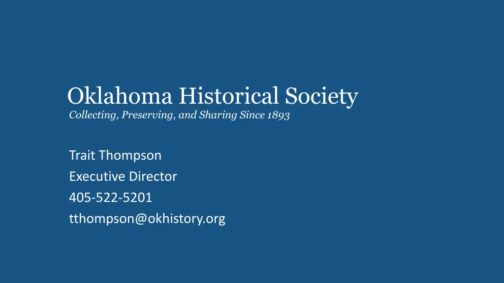 oklahoma historical society collecting preserving