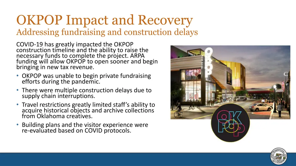 okpop impact and recovery addressing fundraising