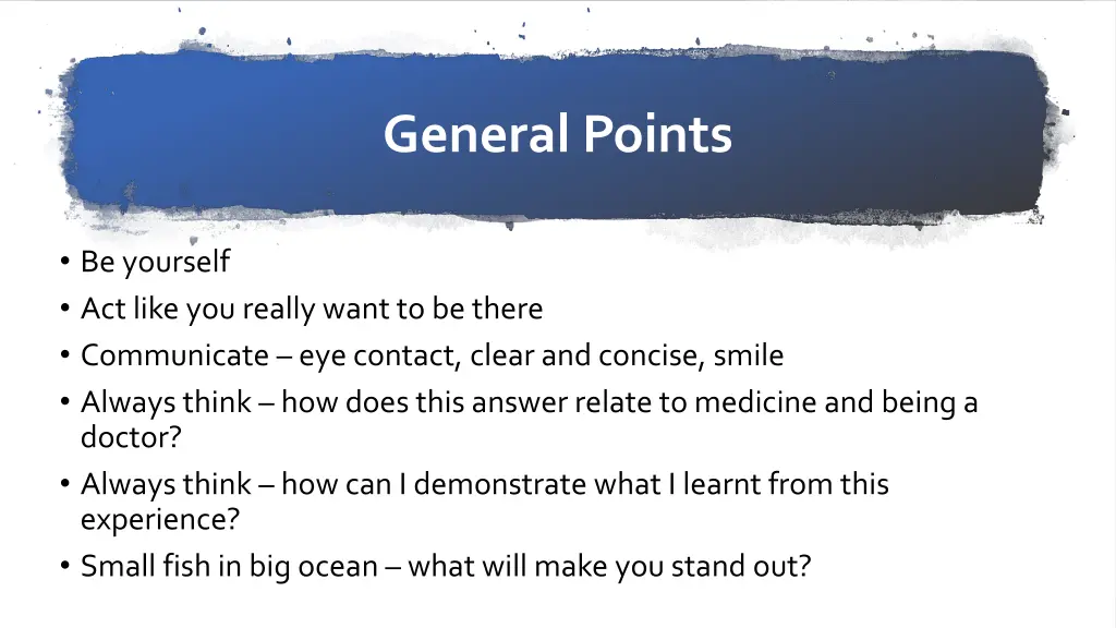 general points