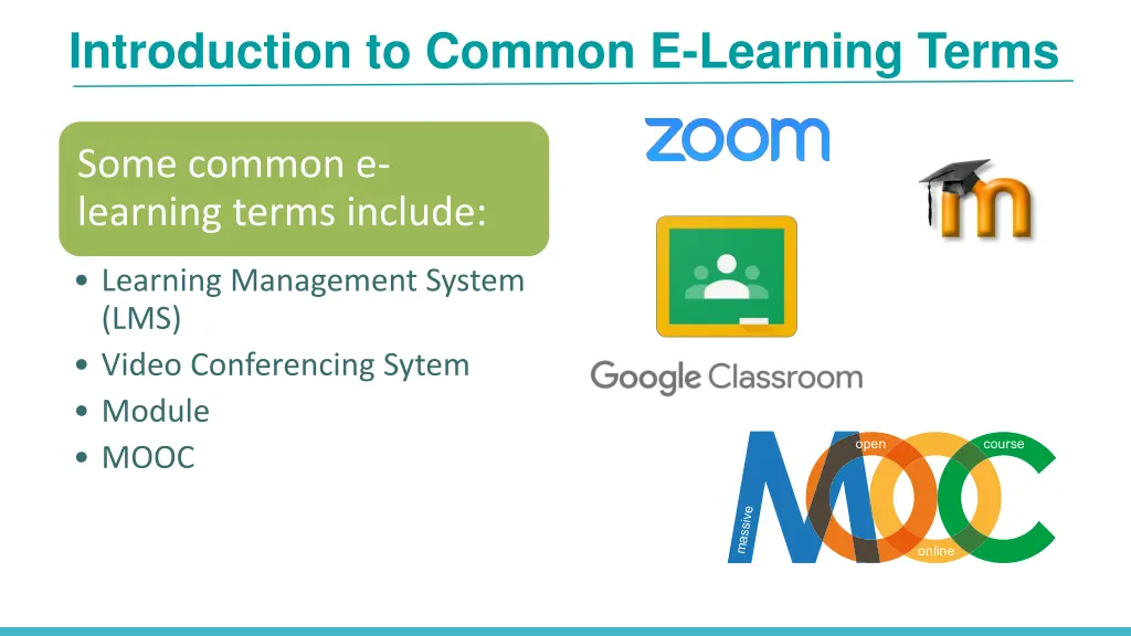 introduction to common e learning terms