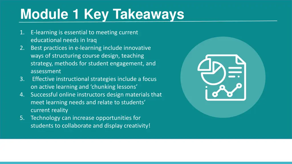 module 1 key takeaways