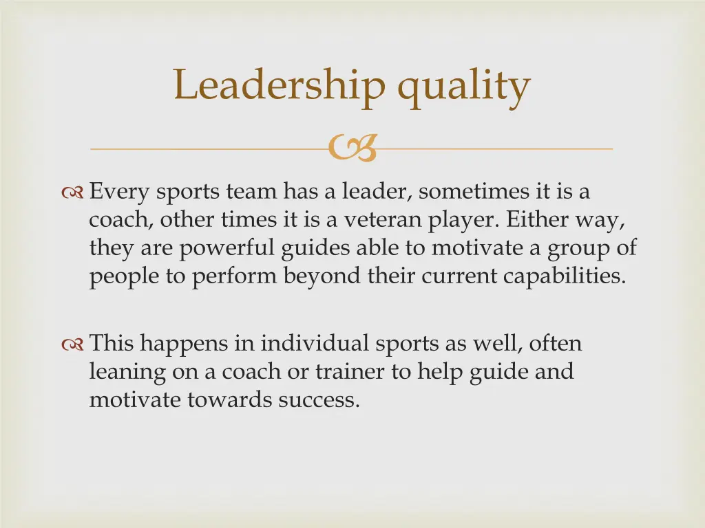 leadership quality