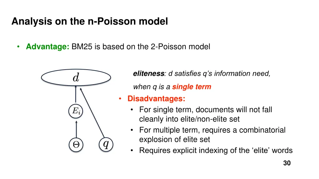 analysis on the n poisson model