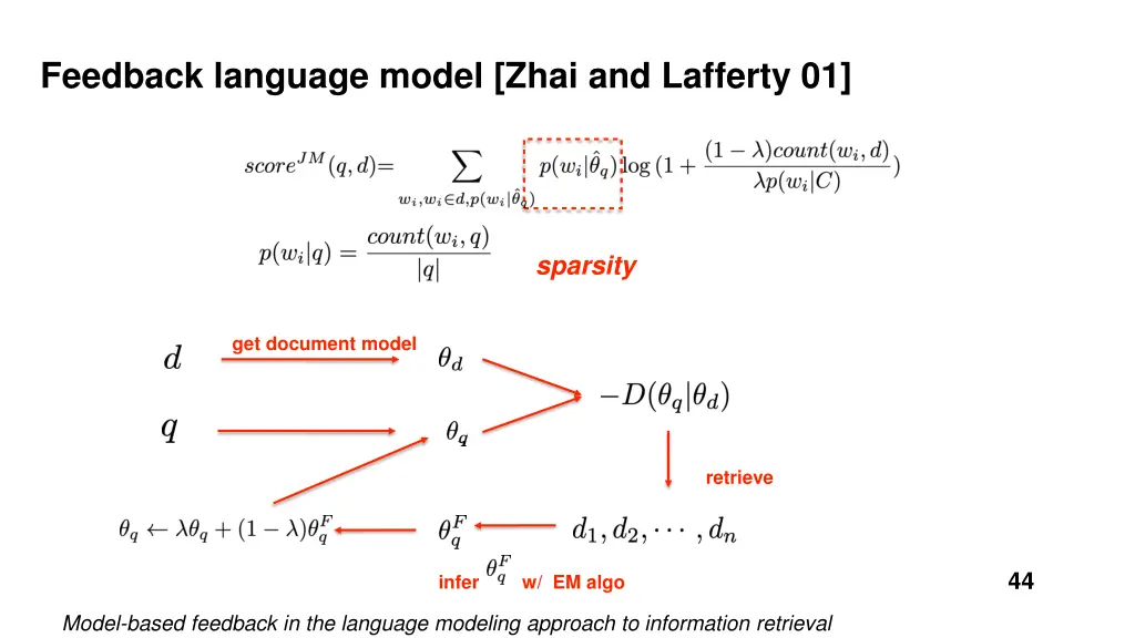 feedback language model zhai and lafferty 01 1