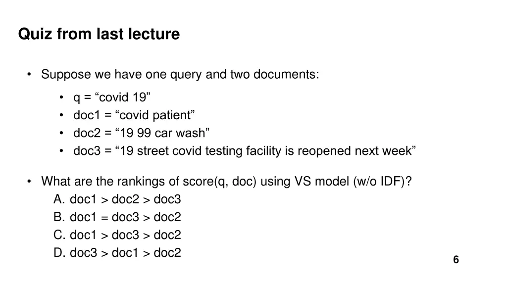 quiz from last lecture