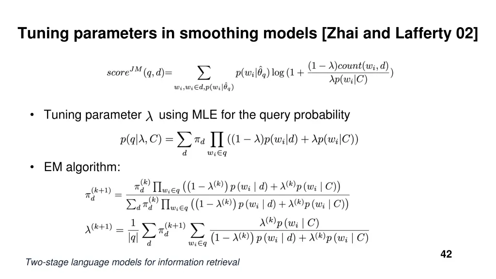 tuning parameters in smoothing models zhai 1