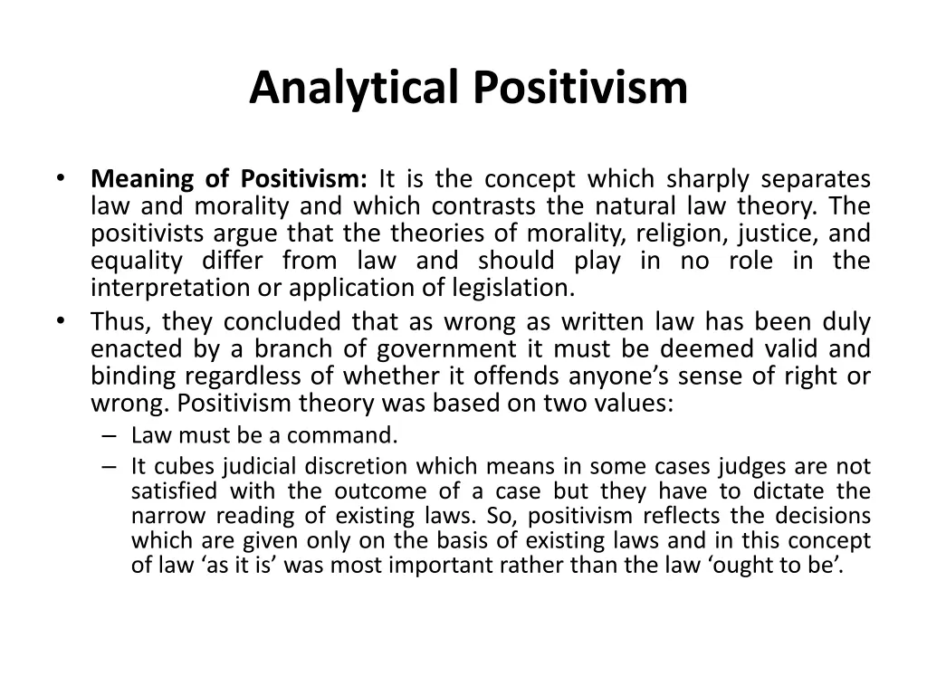 analytical positivism 1