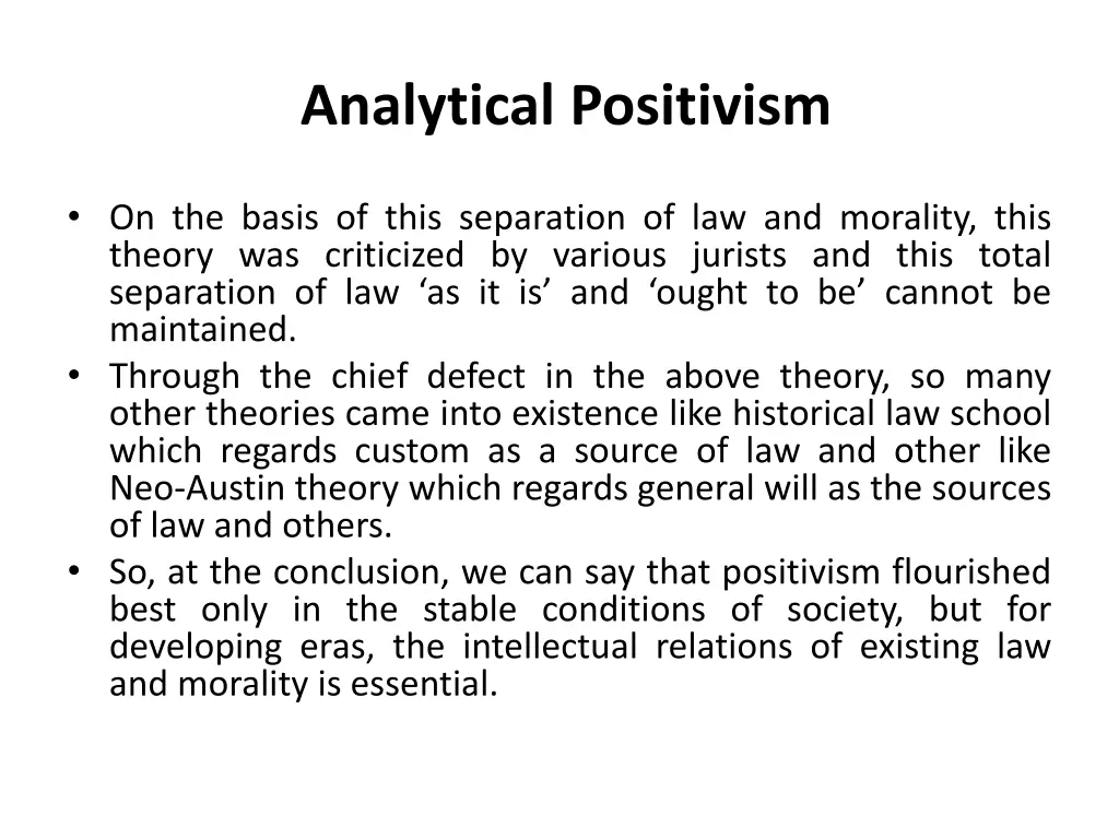 analytical positivism 2