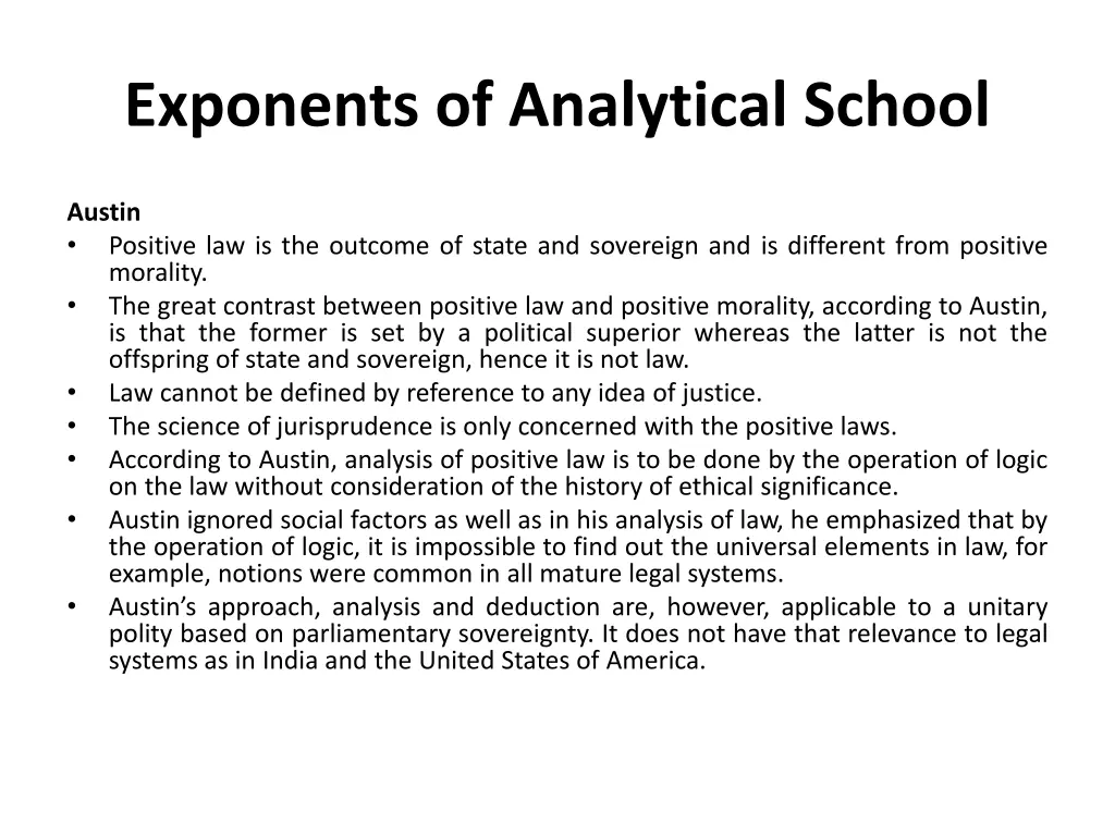 exponents of analytical school 3