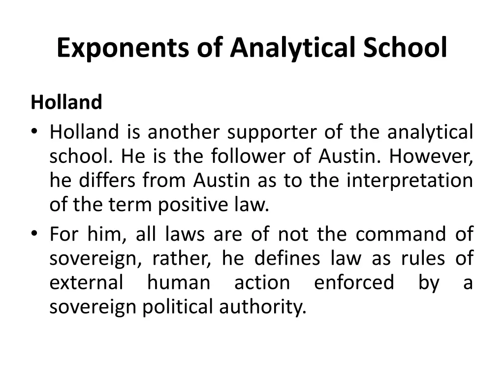 exponents of analytical school 4