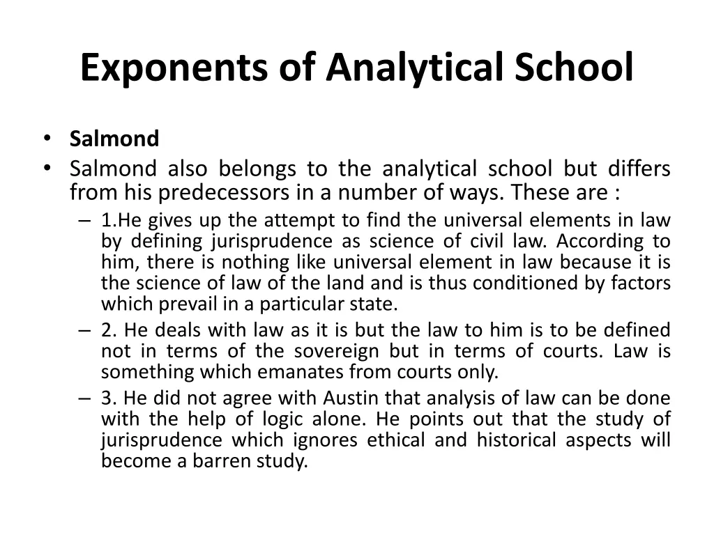 exponents of analytical school 5