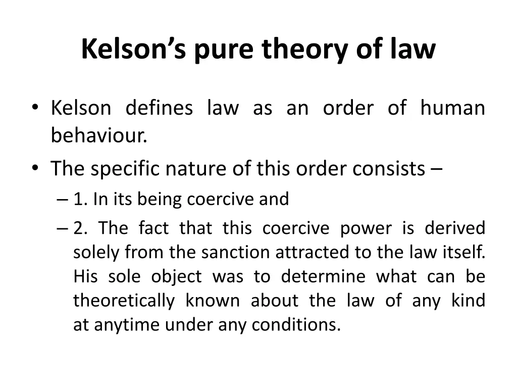 kelson s pure theory of law 1