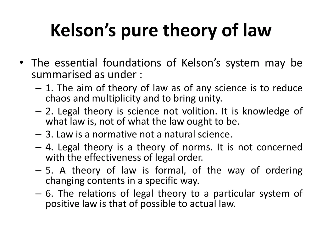 kelson s pure theory of law 2