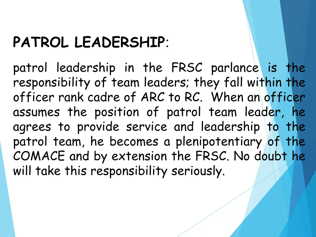 patrol leadership