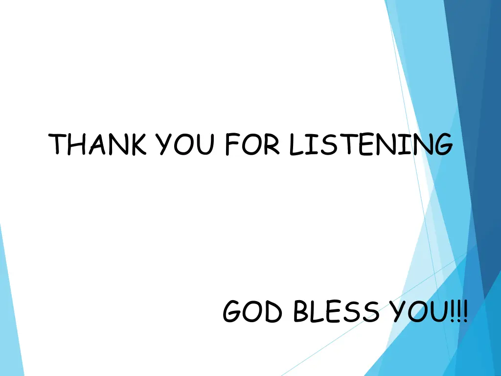 thank you for listening