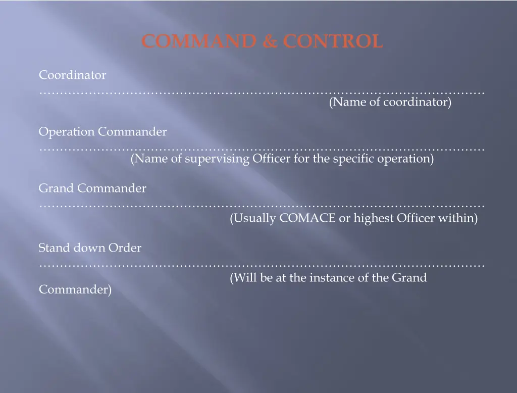 command control