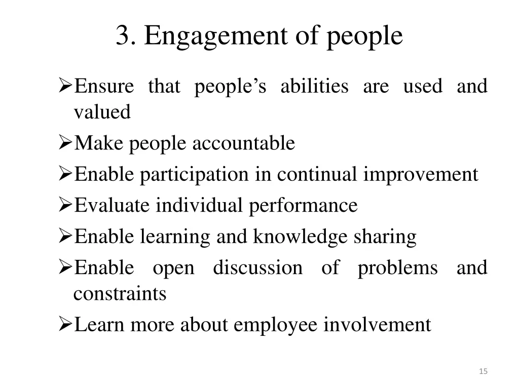 3 engagement of people