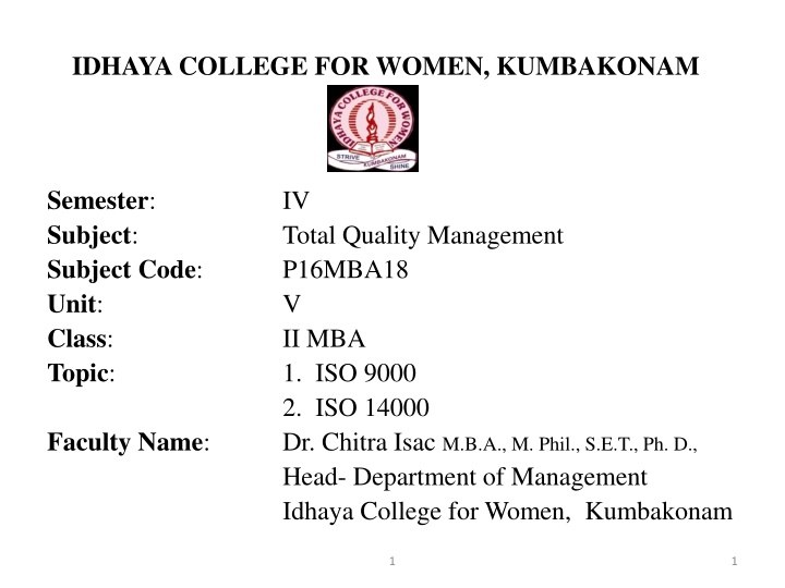 idhaya college for women kumbakonam