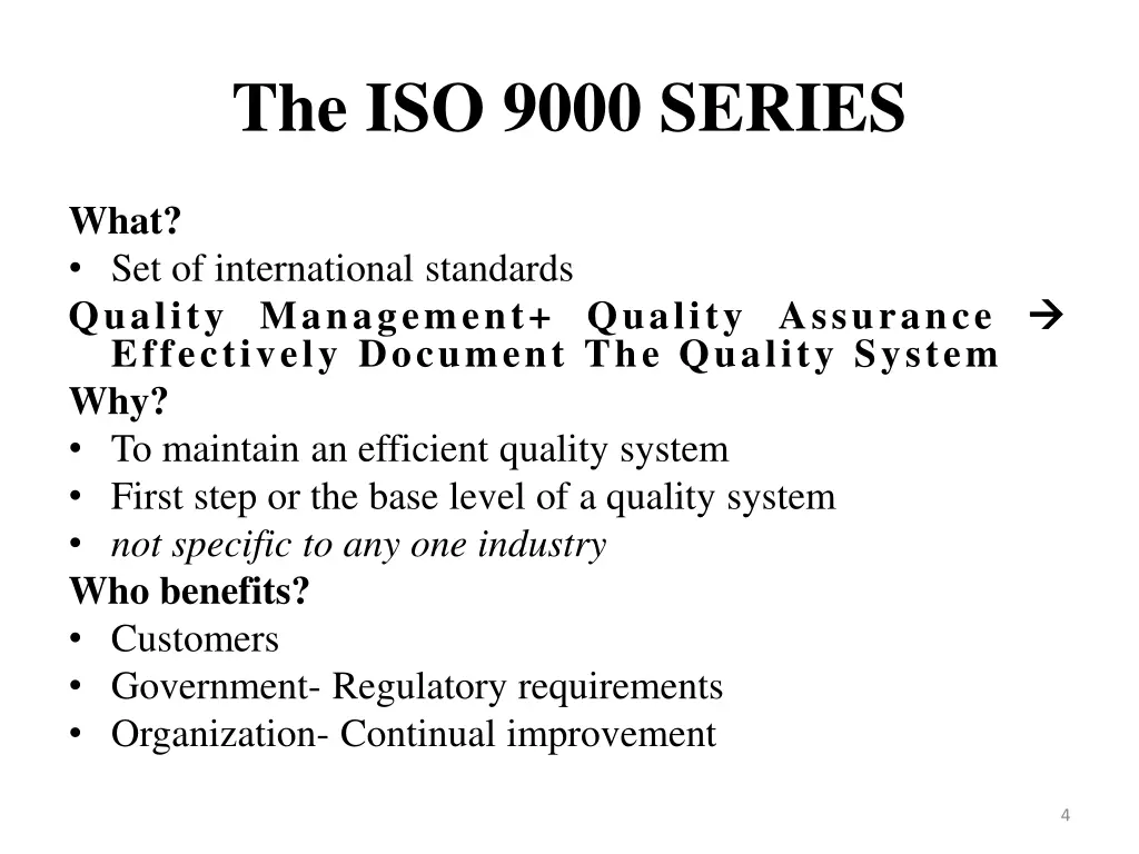 the iso 9000 series