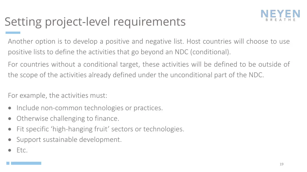 setting project level requirements 2