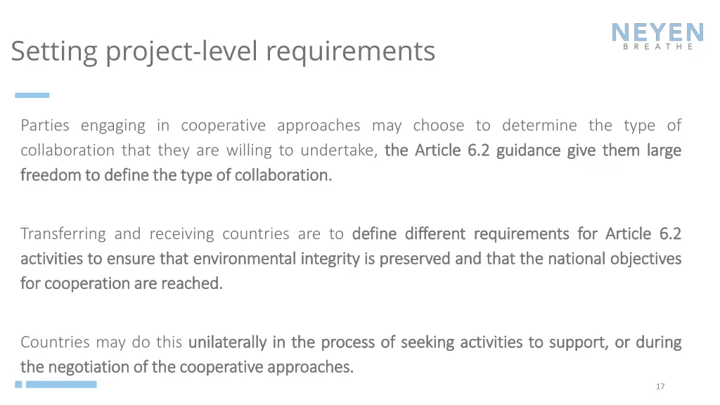 setting project level requirements